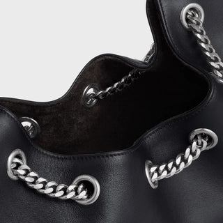 LARGE AVA CHAIN IN SMOOTH CALFSKIN BLACK