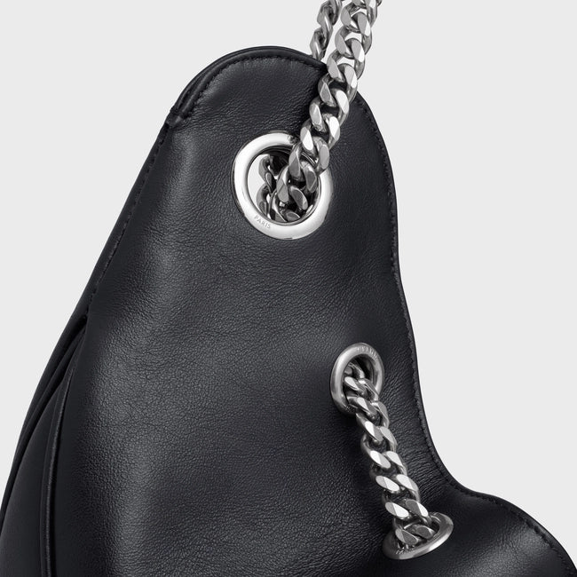 LARGE AVA CHAIN IN SMOOTH CALFSKIN BLACK