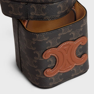 SMALL BOX CUIR TRIOMPHE IN TRIOMPHE CANVAS AND CALFSKIN TAN