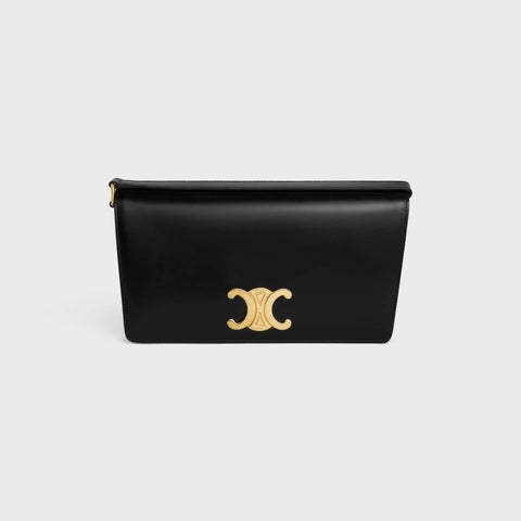 TRAPEZE TRIOMPHE BAG IN SHINY CALFSKIN BLACK