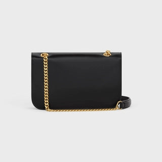 MEDIUM BAG TRIOMPHE FRAME IN SHINY CALFSKIN BLACK