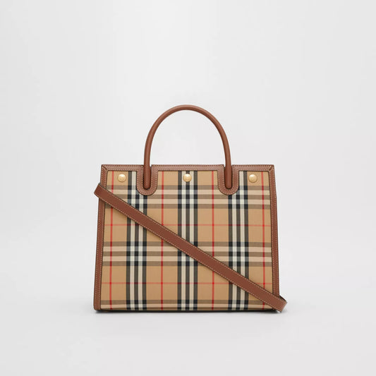 Small Vintage Check Two-handle Title Bag