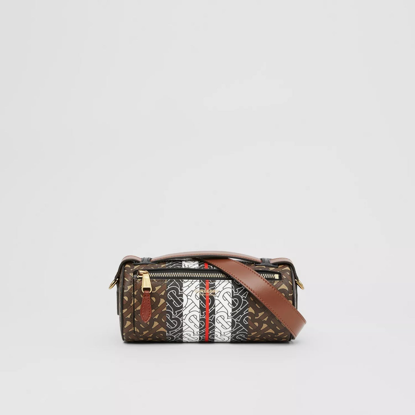 The Monogram Stripe and Leather Barrel Bag