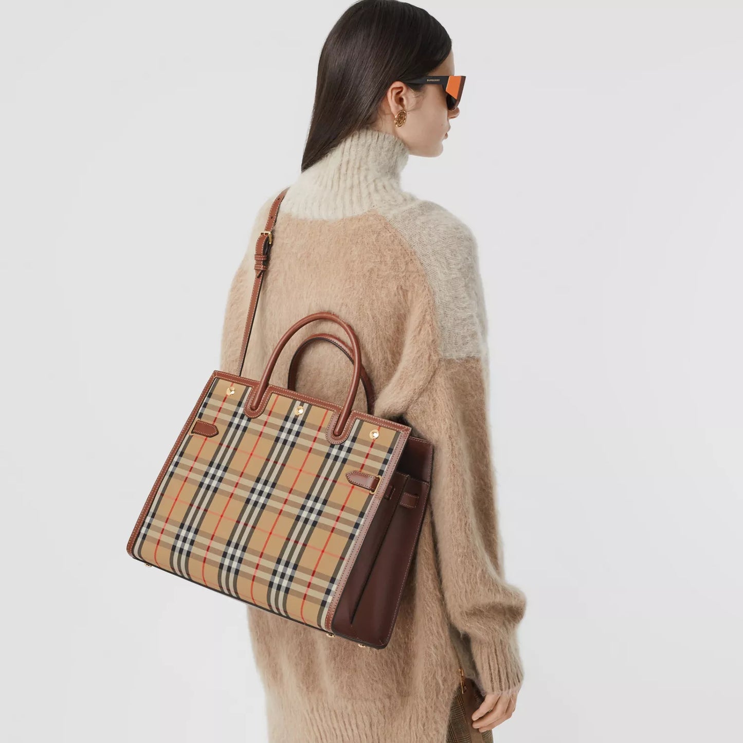 Medium Vintage Check Two-handle Title Bag