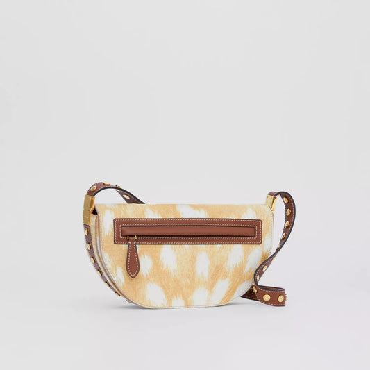 Small Deer Print Calf Hair Olympia Bag