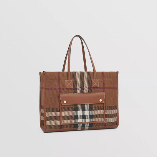 Medium Knitted Check Freya Tote