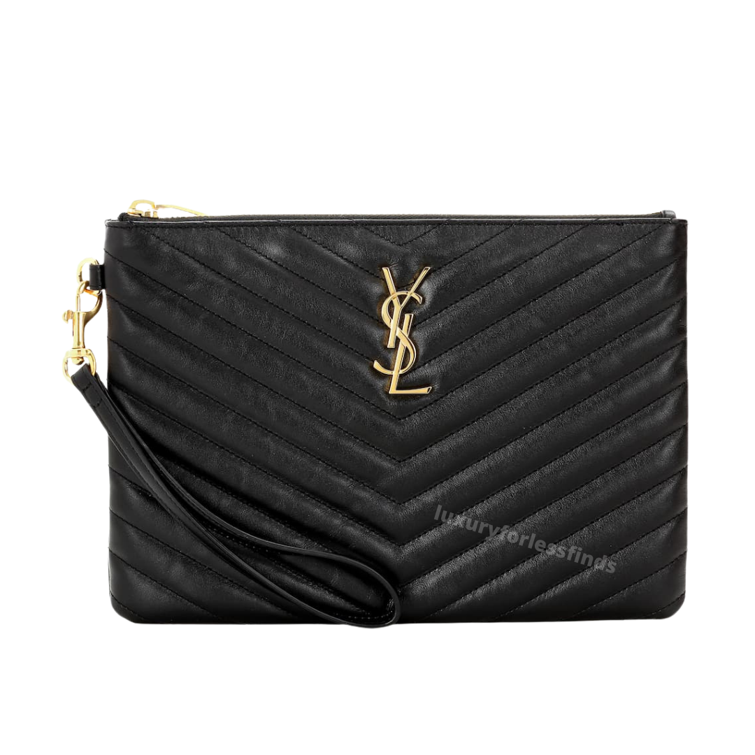 SAINT LAURENT Monogram Leather pouch