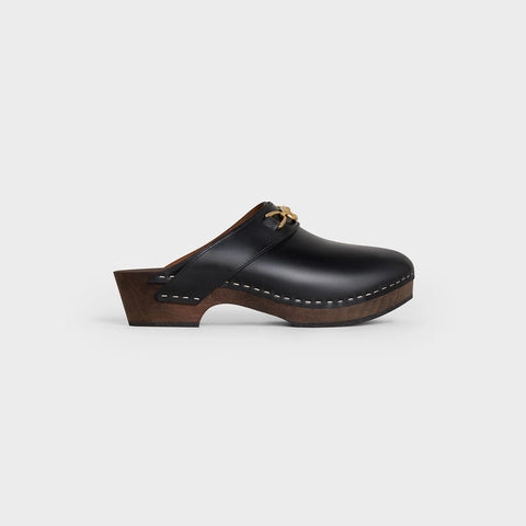 LES BOIS CELINE CLOG IN CALFSKIN BLACK