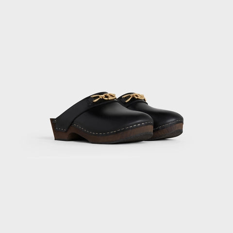 LES BOIS CELINE CLOG IN CALFSKIN BLACK