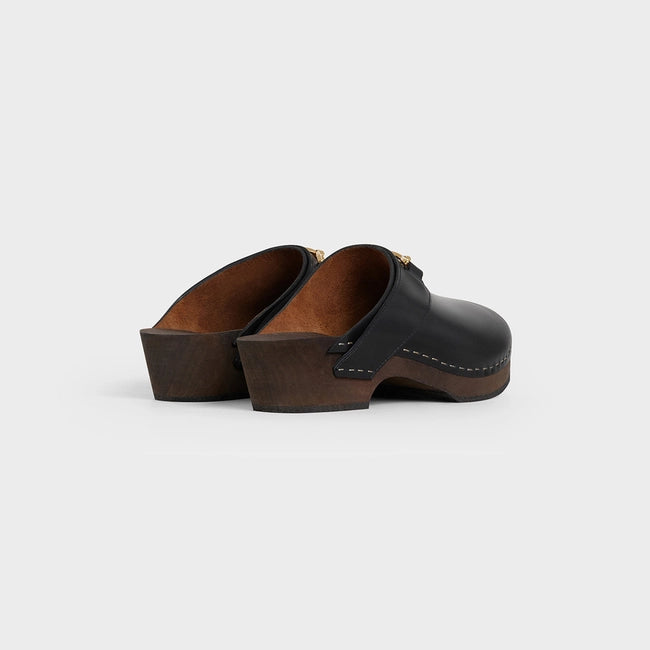 LES BOIS CELINE CLOG IN CALFSKIN BLACK