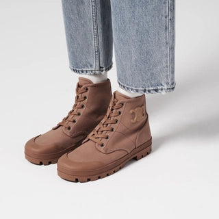 PATAPANS LACE UP BOOT WITH TRIOMPHE PATCH IN CANVAS