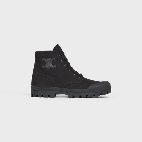 PATAPANS LACE UP BOOT WITH TRIOMPHE PATCH IN CANVAS