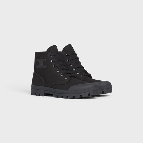 PATAPANS LACE UP BOOT WITH TRIOMPHE PATCH IN CANVAS