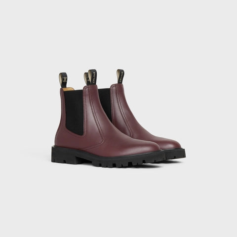 MARGARET CHELSEA BOOT IN CALFSKIN BURGUNDY