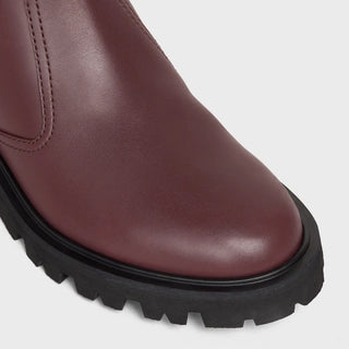 MARGARET CHELSEA BOOT IN CALFSKIN BURGUNDY