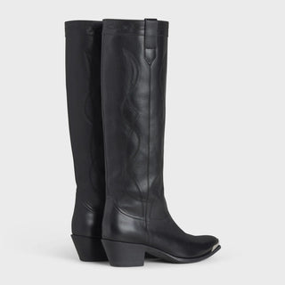 WESTERN BOOTS HIGH BOOT WITH METAL TOE IN CALFSKIN