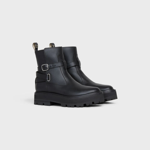 CELINE BULKY JODPHUR BOOT IN CALFSKIN BLACK