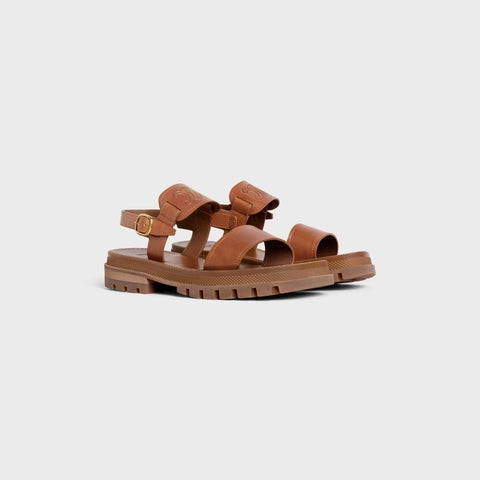 CLEA TRIOMPHE SANDAL IN VEGETABLE - TANNED CALFSKIN TAN