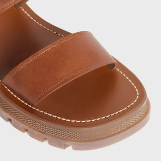 CLEA TRIOMPHE SANDAL IN VEGETABLE - TANNED CALFSKIN TAN