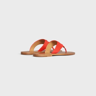 CELINE TRIOMPHE FLAT THONG IN CALFSKIN BURNT ORANGE