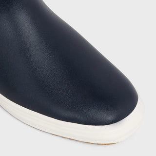 FLAT MID BOOT LES BOTTES DE PONT CELINE IN NATURAL RUBBER NAVY