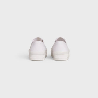 JANE LOW LACE-UP SNEAKER IN CANVAS AND CALFSKIN OPTIC WHITE