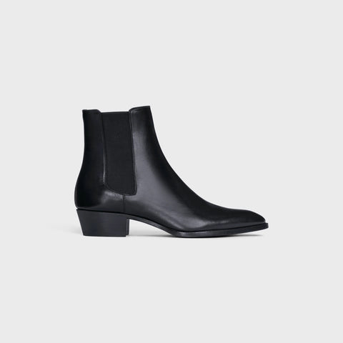 CELINE DRUGSTORE CHELSEA BOOT IN SHINY CALFSKIN BLACK