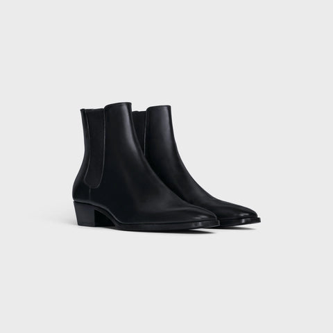 CELINE DRUGSTORE CHELSEA BOOT IN SHINY CALFSKIN BLACK