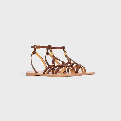 TAILLAT TRIOMPHE SANDAL IN VEGETABLE - TANNED CALFSKIN LIGHT BROWN