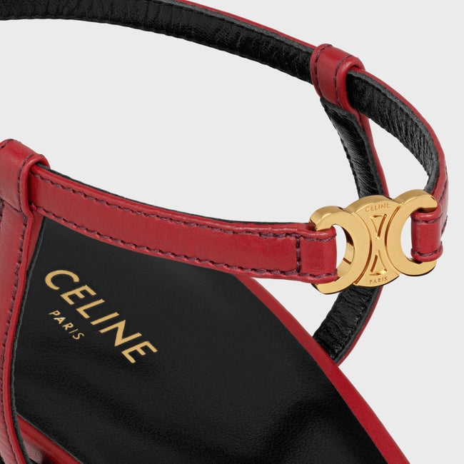 CELINE KITTEN WITH STRAP TRIOMPHE IN CALFSKIN RED