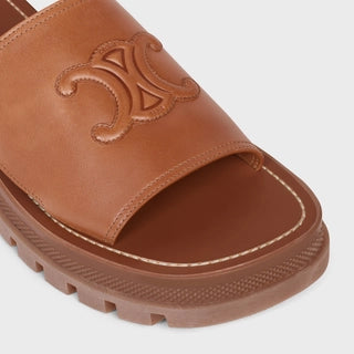 CLEA TRIOMPHE SLIDE IN VEGETABLE - TANNED CALFSKIN TAN