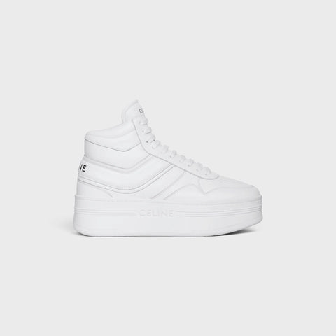 MID BLOCK SNEAKERS WITH WEDGE IN CALFSKIN OPTIC WHITE