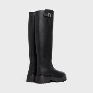 CELINE BUCKLED HIGH BOOT IN CALFSKIN BLACK