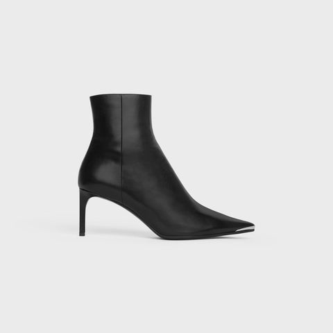 CELINE BOOTS METAL TOE FITTED ANKLE BOOT IN CALFSKIN BLACK