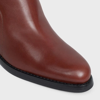 CELINE CONDÉ JODHPUR BOOT IN CALFSKIN DARK BROWN