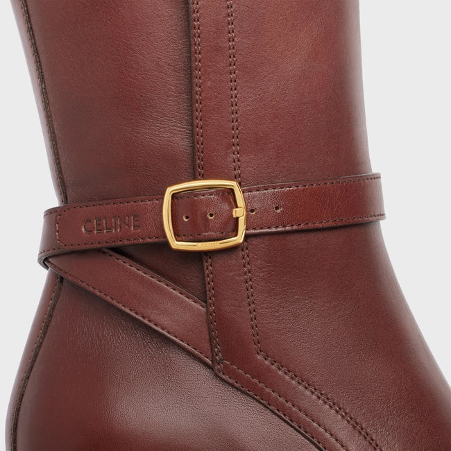 CELINE CONDÉ JODHPUR BOOT IN CALFSKIN DARK BROWN