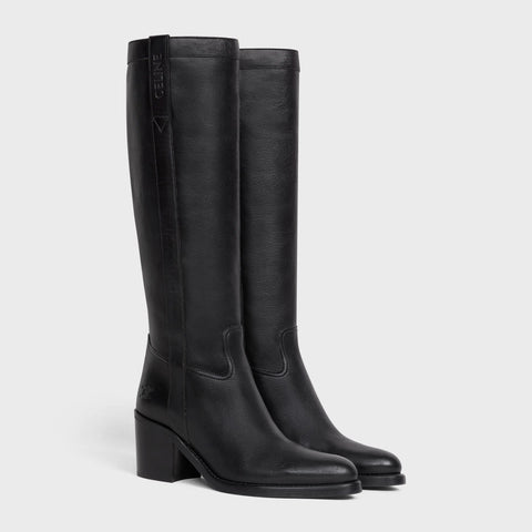 HIGH BOOT CELINE CONDÉ IN CALFSKIN BLACK