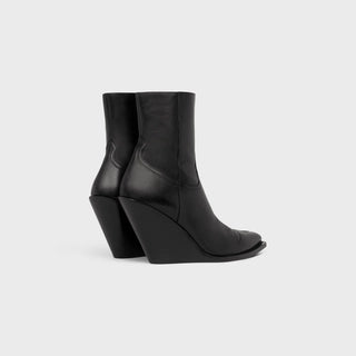 CELINE MOON ZIPPED BOOT IN CALFSKIN BLACK