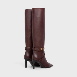 CELINE VERNEUIL HIGH BOOT IN CALFSKIN DARK BURGUNDY