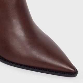 CELINE VERNEUIL HIGH BOOT IN CALFSKIN DARK BURGUNDY