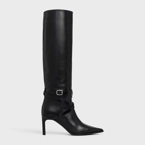 CELINE VERNEUIL HIGH BOOT IN CALFSKIN BLACK