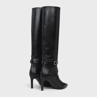 CELINE VERNEUIL HIGH BOOT IN CALFSKIN BLACK