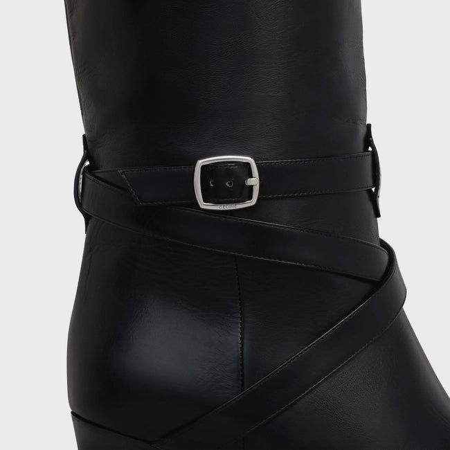 CELINE VERNEUIL HIGH BOOT IN CALFSKIN BLACK