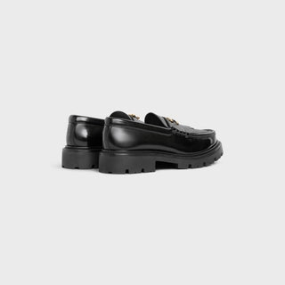 MARGARET LOAFER WITH TRIOMPHE FRAME IN POLISHED BULL BLACK