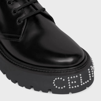 CELINE BULKY DERBY WITH STUDDED OUTSOLE IN POLISHED BULL BLACK