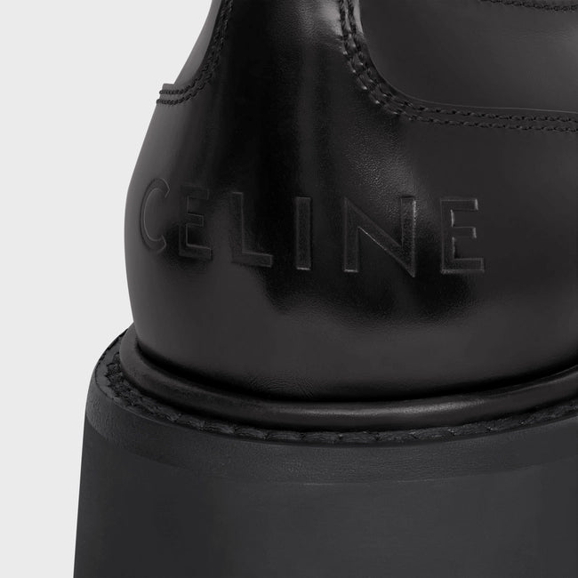 CELINE BULKY DERBY WITH STUDDED OUTSOLE IN POLISHED BULL BLACK