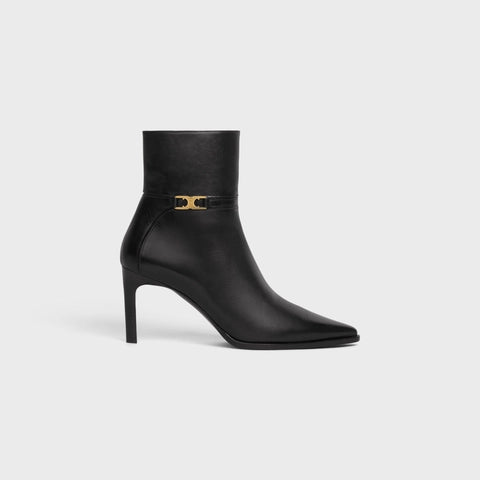 LOW BOOT TRIOMPHE CELINE VERNEUIL IN CALFSKIN BLACK