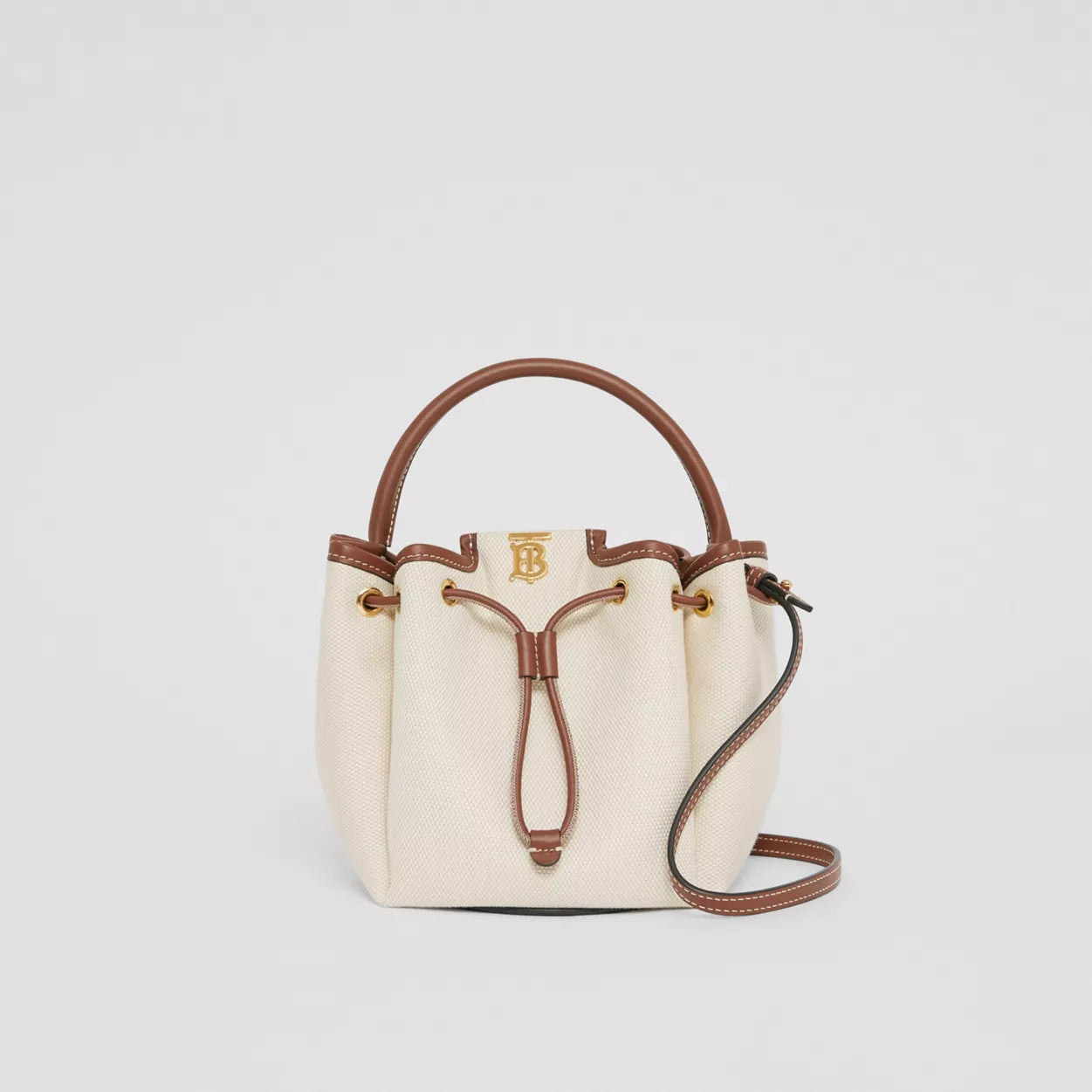 Monogram Motif Canvas and Leather Bucket Bag