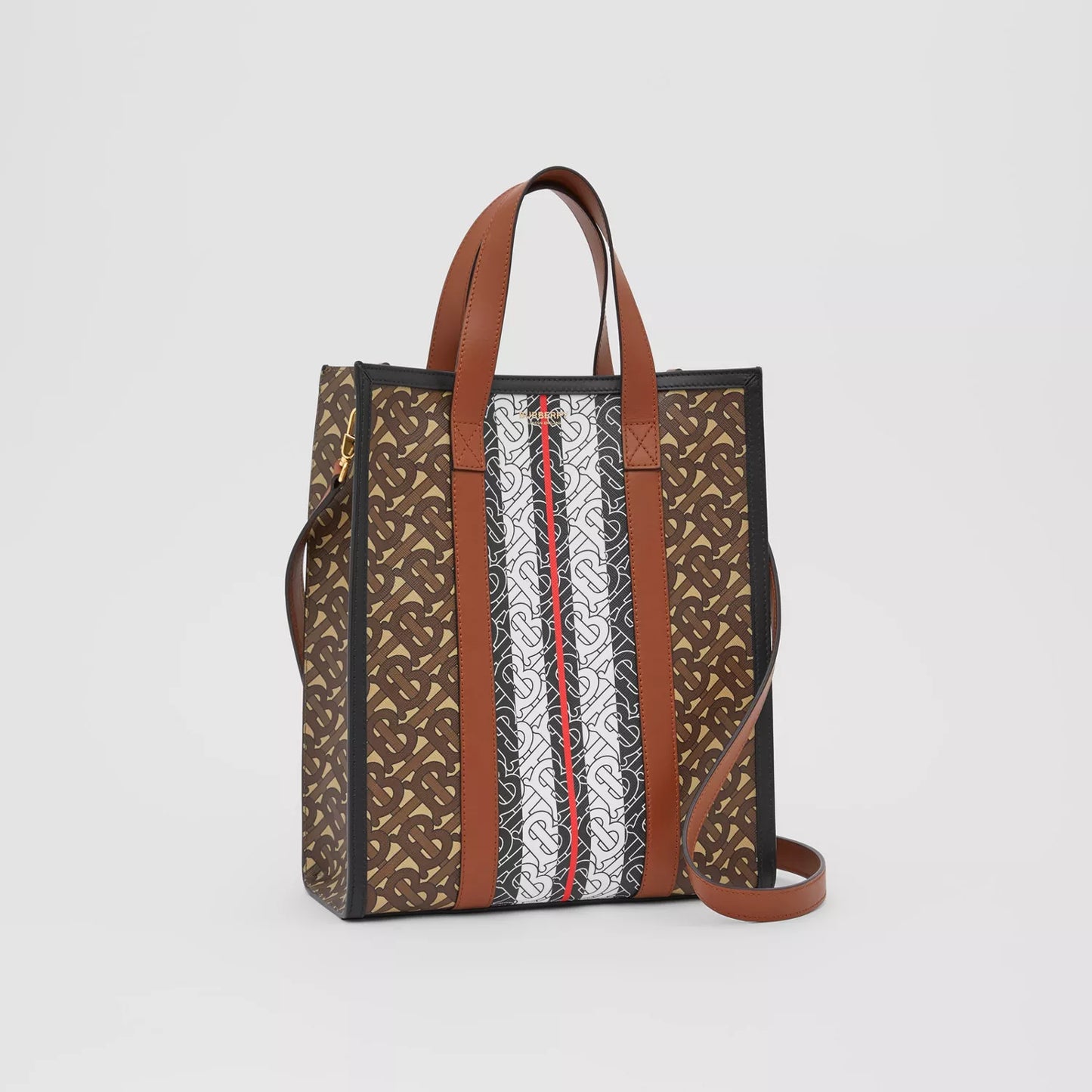 Small Monogram Stripe Portrait Tote Bag