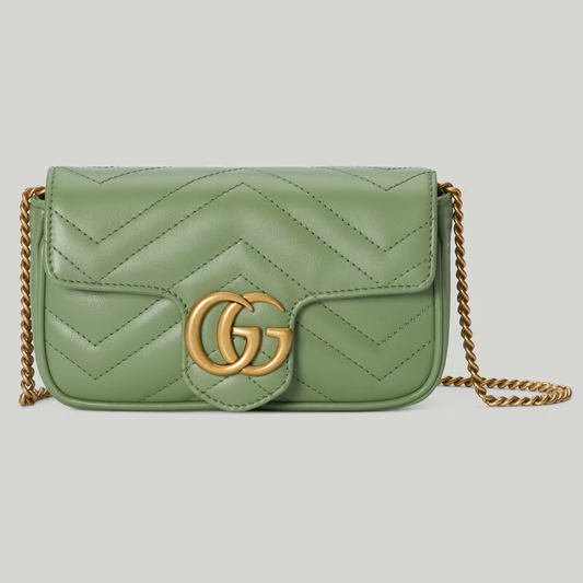 GG Marmont matelassé super Green mini bag